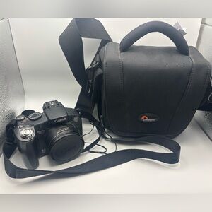 Canon PowerShot S5 IS Digital Camera 12x Zoom Flip Screen Tested w/ LowePro Bag